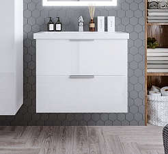 Бриклаер Мебель для ванной Хелена 80 белая – фотография-5